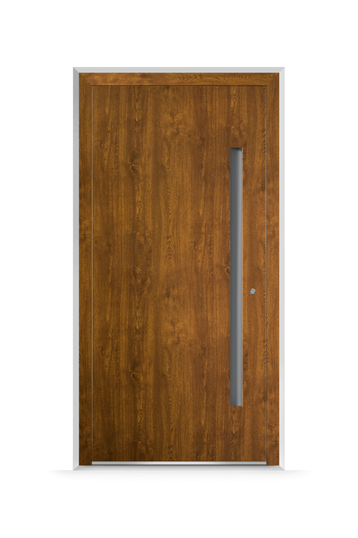Haustuer Golden Oak Aluminium in Holzoptik