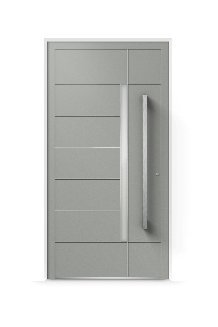 Haustür grau modern